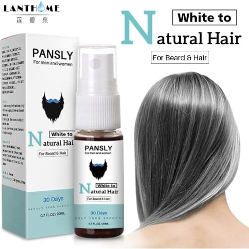 Magical Herbal Cure White Hair Treatment Spray 20ML Remedies Gray Hair Cover Change White Gray Hair To Black Permanently 30 Days