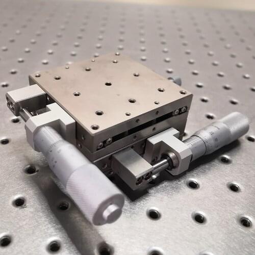 XY axis Misumi XYSG80 optical manual mobile platform high precision linear ball guide rail sliding table steel 80 * 80mm