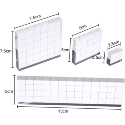YINISE Acrylic Silicone Clear Stamps Block For Scrapbooking DIY Album Cards Decoration Embossing Handle Starter Shape Stamp
