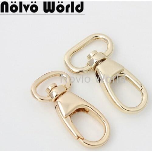 50 pieces 6 colors 36*13mm 1/2" 37*16mm 5/8" polished metal round head snap hook clasp clip for purse accessories