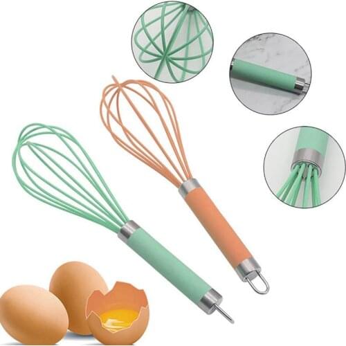 10inch Kitchen Accessories Milk Cream Butter Whisk Mixer Non Slip Manual Egg Whisk Balloon Egg Beater Kitchen Tools