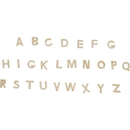 100% real 925 sterling silver cz mini small letter 26 Alphabet Initial earring Customize name letter personized stud jewelry