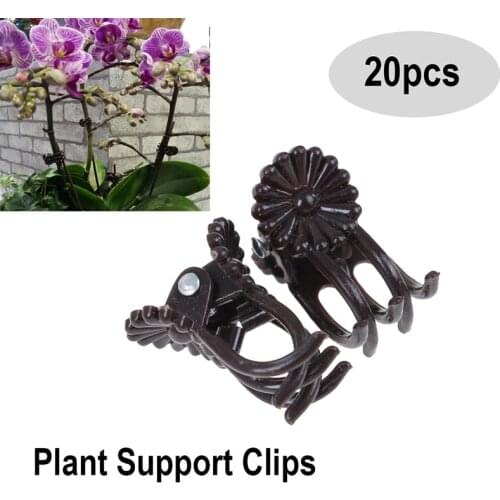 20pcs Plastic Plant Support Clips Orchid Stem Clip For Vine Support Vegetables Flower Tied Bundle Branch Clamping Garden Tool
