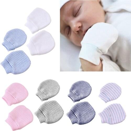 3 Pair Simple Cute Baby Knit Gloves Newborn Anti-eat Hand Anti-Grab Glove Mitten