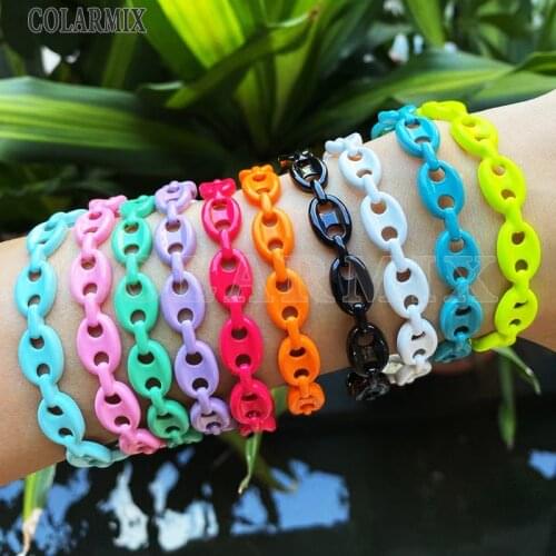 3 Pcs Summer color Enamel Round Pig nose style Bracele Zircon Bracelet jewelry for women jewelry Women bangle 31739