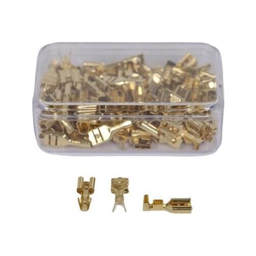 300PCS Female Crimp Terminals Sleeve Wire Wrap Connector for 22-16 AWG 0.5mm2-1.5mm2 6.3mm - MADE IN TURKEY