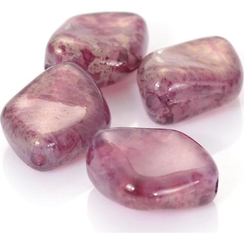 Miasol New Arrival 50 Pcs Sprayed Acrylic Loose Spacers Charms Beads For Diy Jewelry Making