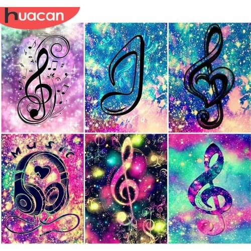 HUACAN DIY Diamond Painting Note Cross Stitch Kit Diamond Embroidery Landscape Diamond Mosaic Text Decor For Home