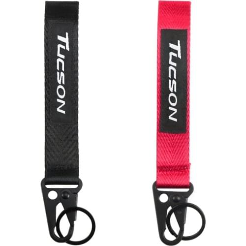 Universal Car Keychain Lanyard Hanging Strap Key Rope with Clip Buckle Webbing Strap for Hyundai Tucson Solaris car accessories