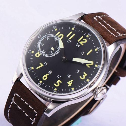 44mm black dial 6497 Hand Winding Mechanical mens watches of the famous luxury brand Movement Mens Watch