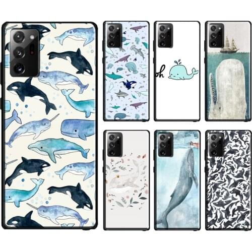 Sea Whale Narwhals Case For Samsung Galaxy S21 Ultra S20 FE S10e S8 S9 S10 Note 20 Note 10 Plus Back Cover