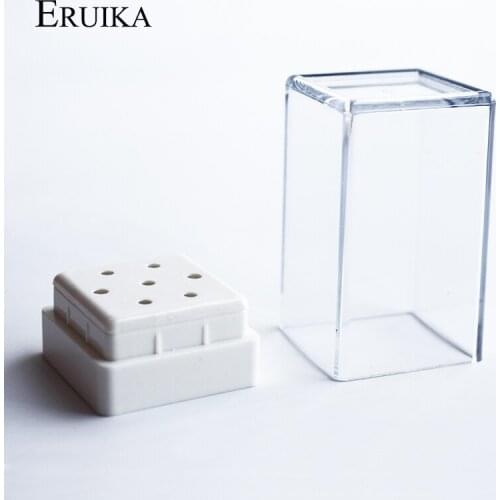 ERUIKA 1pc Professional 7 Holes Nail Drill Bit Displayer Holder for Electric Burrs Exhibition Manicure Accessory Nail Art Tools