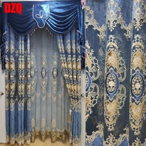 European Luxury Curtains for Window Curtains Styles for Living Room Elegant Drapes European Curtains Embroidered curtains