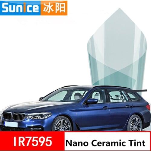 SUNICE 1.52x 5/10/20/30m ROLL Window Film, Car Window Tint Home Tinting, 2 mil VLT 75% IR 95% Heat UV Control Nano Ceramic Film