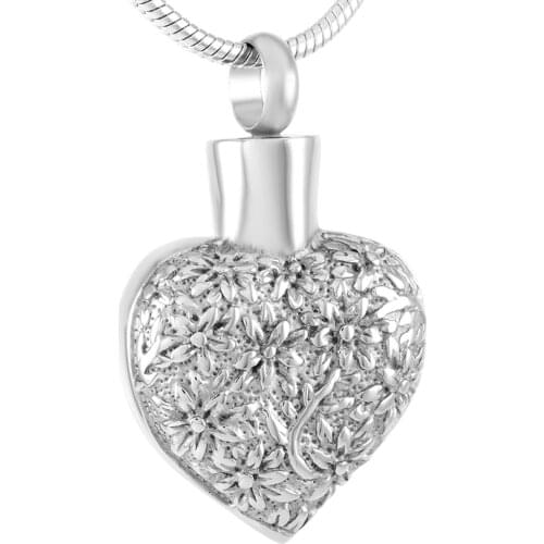 IJD9300 Hot!! Finely Crafted Flower Stainless Steel Keepsake Jewelry Cremation Jewelry For Ashes Pendant Women