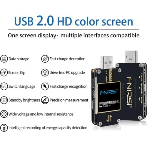 FNB38 Current And Voltage Meter USB Tester QC4+ PD3.0 2.0 PPS Fast Charging Protocol Capacity Test for U96