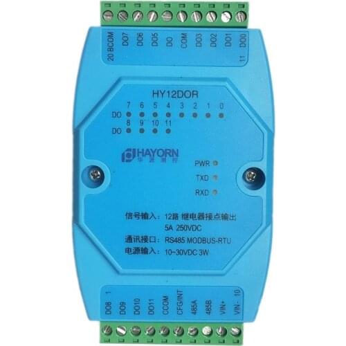 Switching output module 12-channel relay output switch calorition magnetic isolation modbus485 communication