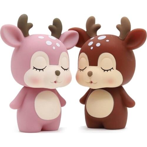 Deer Piggy Bank Cartoon Cute Coin Bank Money Box Piggy Bank Adorable Gift Saving Pot Pink piggie bank piggy bank cute