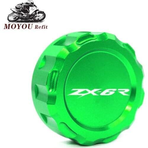 For KAWASAKI NINJA ZX-6R ZX6R ZX 6R 2007-2020 2008 2009 Motorcycle Accessories CNC Rear Brake Reservoir Cover Caps
