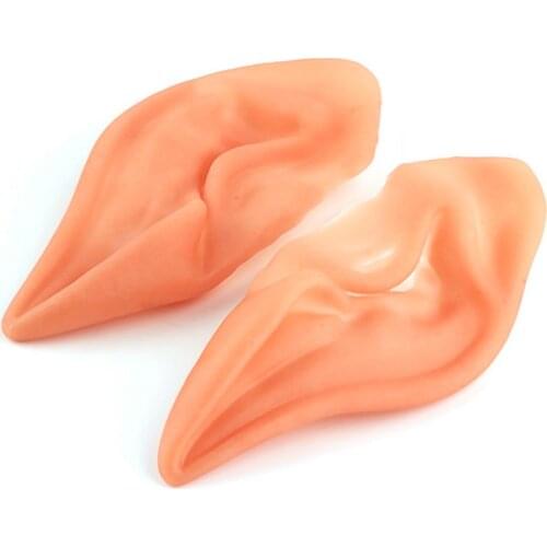 Latex Fairy Pixie Elf Ears Cosplay Accessories LARP Halloween Party Latex Soft Pointed Prosthetic Tips Ear