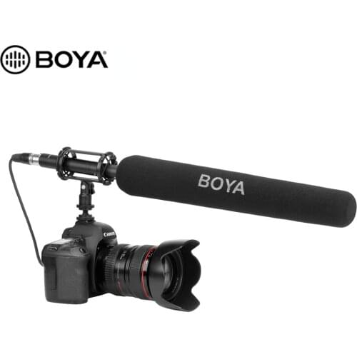 BOYA BY-PVM3000L Shotgun Microphone 30° Supercardioid Electret Condenser Mic for DSLR Camera Camcorder Audio Recorder Interview