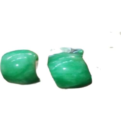 Jade Ganqing natural jade BanZhi Tielong born male and female version of retro ring width fingerstall