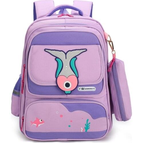 New Orthopedic Girl Backpack For School 3D Cartoon Girls School Bags Children Primary School Grade 1-5 Kids Bag