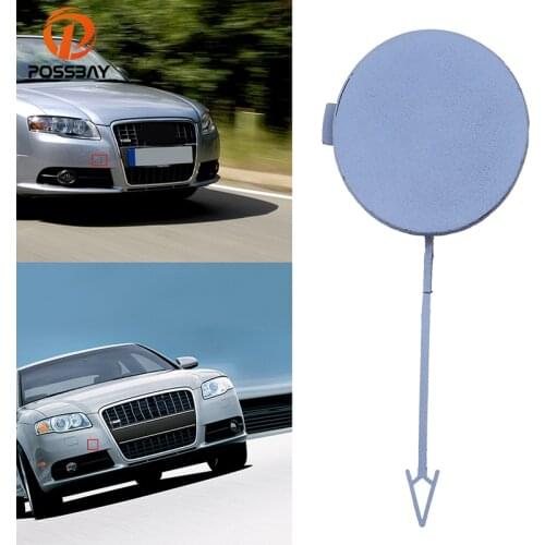 POSSBAY Gray Front Bumper Protect Towing Hook Eye Cover Cap Auto Replacement For Audi A4/S4 B7 Sedan/Avant quattro 2005-2008