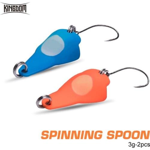 Kingdom Fishing Lure Metal Spinner Spoon 3g Single Hook Sequins Wobbler For Pike High Quality Hard Bait Fishing Accessories Bait