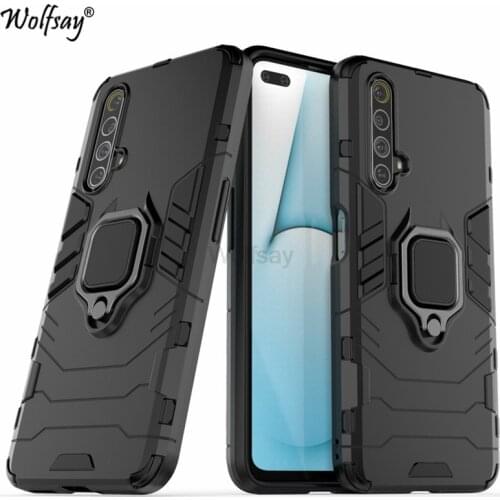 Shockproof Bumper For Realme X50 5G Case Luxury Silicone Armor Hard PC Stand Protective Phone Cover For Realme X50 Fundas 6.57