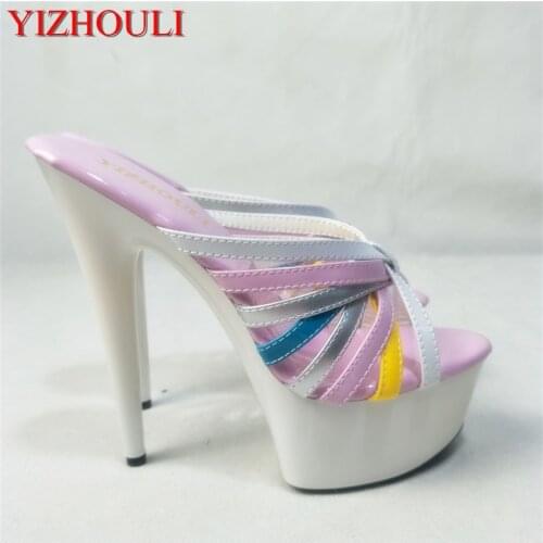 The 6-inch stiletto slippers, the painted waterproof platform shoes, and the 15CM high fashion matching slippers