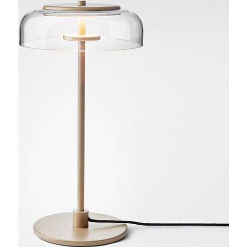 Modern Clear Glass Lampshade Table Lamps for Bedroom Nordic Designer Standing Light Fixtures Living Room Decoration Bedside Lamp