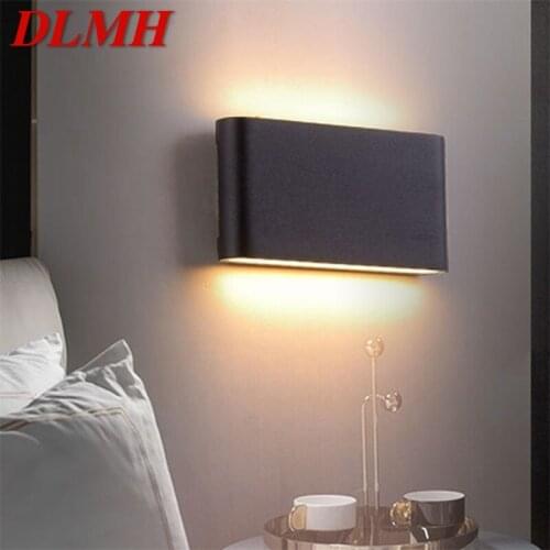 DLMH Outdoor Led Wall Sconces Patio Waterproof Ultra Thin Bedside Wall Lights Decorative For Courtyard Balcony Living Room