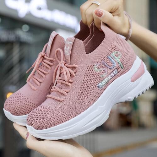 Spring casual women chunky sneakers white ladies trainers Female buffalo shoes high heel fashion luxury sport sneakers