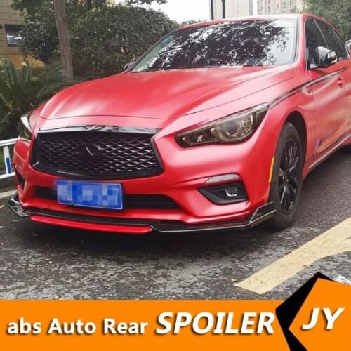 For Infiniti Q50 Front shovel Body kit spoiler 2014-2018 Infiniti Q50S ABS Rear lip rear spoiler front Bumper Diffuser Protector