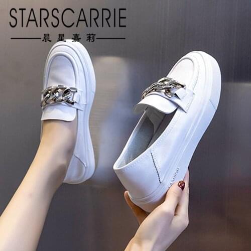 First layer cowhide womens shoes 2021 new autumn fashion single shoes female casual Mary Jane shoes flat all-match shoes