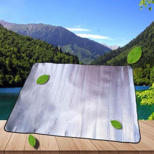 1pc Camping Mat Tent Mattress Waterproof Aluminum Foil Foldable EVA Picnic Beach Pad