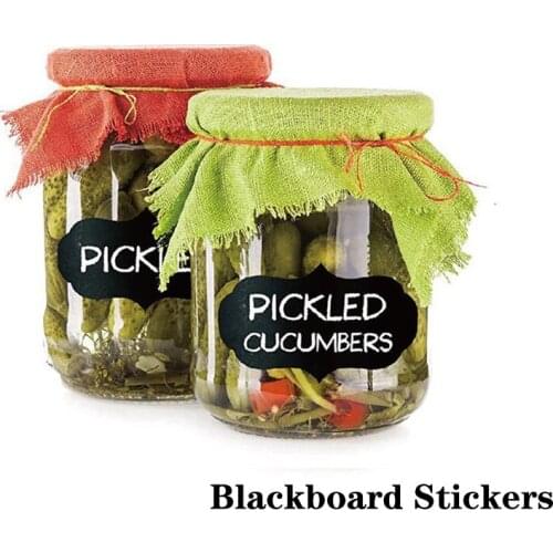 10 Sheets/pack Blackboard Stickers Can Be Erased Waterproof Removable Bottles Color Black PVC Blackboard Planner Stickers