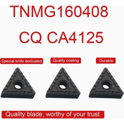 10PCS Carbide Inserts TNMG160408 CQ CA4125 High Quality TNMG Blade External Turning CNC Lathe Cutting Tool Machining Steel Parts