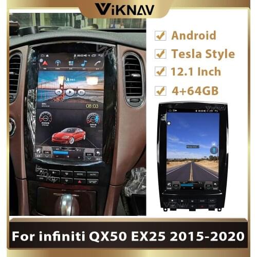 Car stereo autoradio Tesla style 2 din Android for infiniti QX50 EX25 2015-2020 car radio multimedia player GPS navi DVD player