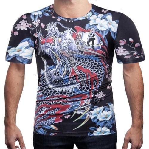 2021 Summer New Personality 3d Plus Size All-match Casual Round Neck Western Hip-hop Men Short-sleeved T-shirt Free Shipping
