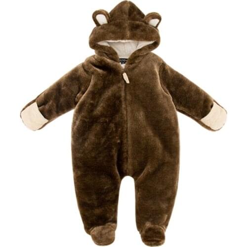 2021 Winter Thicken Baby Boys Romper Cotton Baby Girl Clothes Baby Warm Newborn Baby Jumpsuit Christmas Infant Boy Coveralls Kid