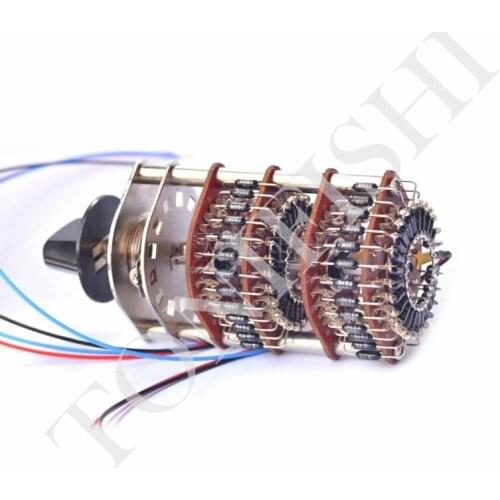 25-speed silver-plated frame L-shaped British Henkel resistance dual-channel potentiometer, attenuation range: -65db~0