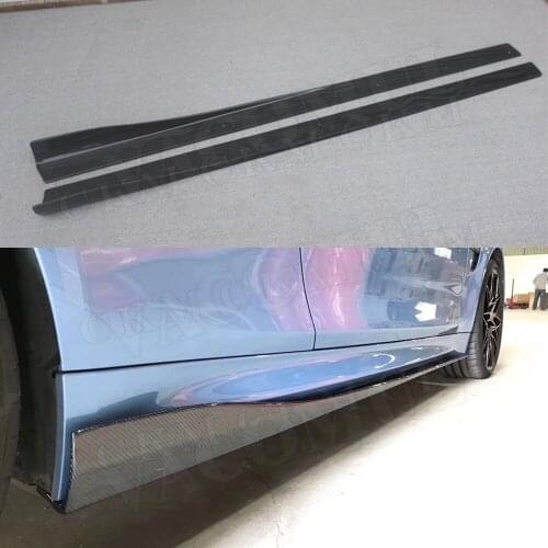 Carbon Fiber Side Skirts Apron Lip for BMW 3 4 Series F80 M3 F82 F83 M4 2012-2017 Car Styling