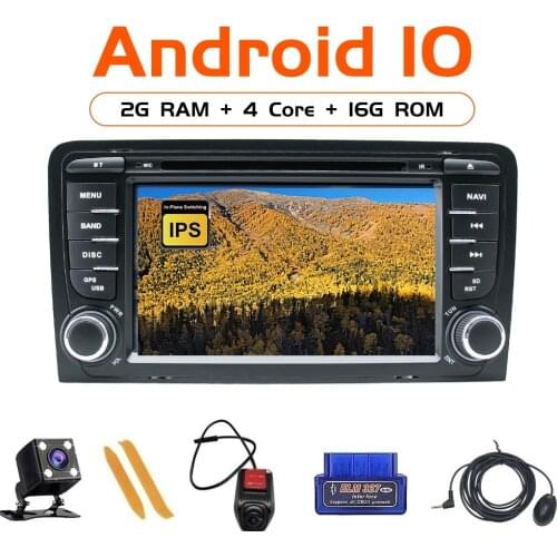 ZLTOOPAI Auto Radio Android 10 For Audi A3 S3 2002-2013 GPS Car Multimedia Player Camera OBD2 MIC Car Media Player 4Core