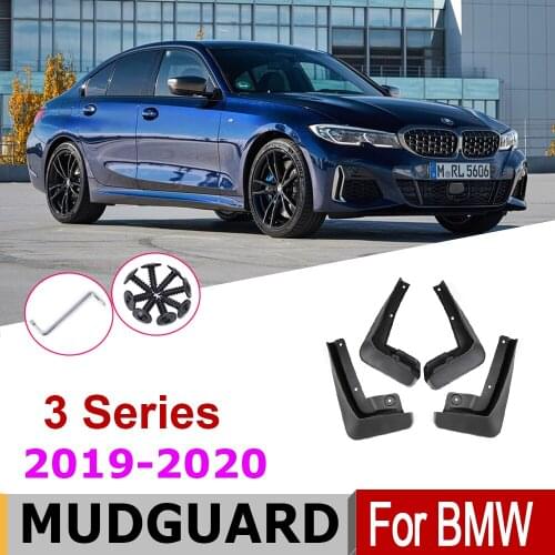 Car Mud Flaps For BMW 3 Series G20 Sedan Saloon 2020~2019 4Pcs Molded Mudflaps Splash Guards Mudguards Fender Accessories