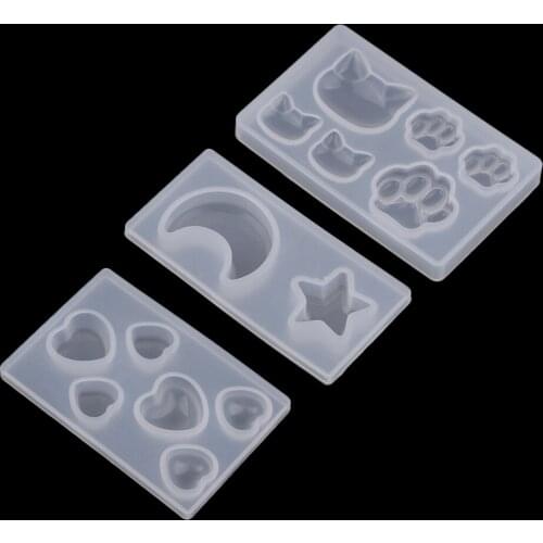 DIY Mixed Shapes Shape Silicone Mold Jelly Mould Cupcake Fondant Cake Decorating Tools Pendants Charms Making