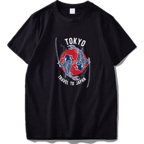Japanese Culture Samurai Fish T Shirt Graphic Hand Painted Vintage Streetwear Cool Gifts Tshirt Cotton EU Size Tops Tee