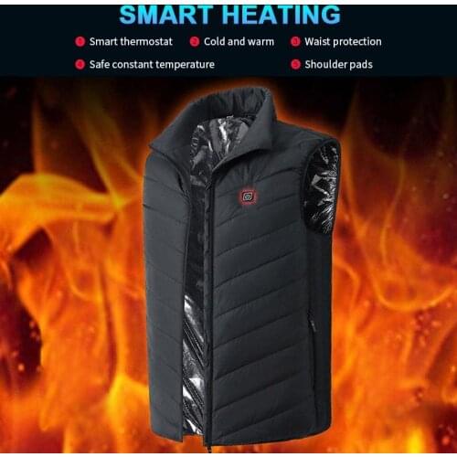 Intelligent Heated Jacket Vest Gift USB Electric Heated Vest Outdoor Hiking Jacket Coats Warmer Tactical Vest Veste Chauffante