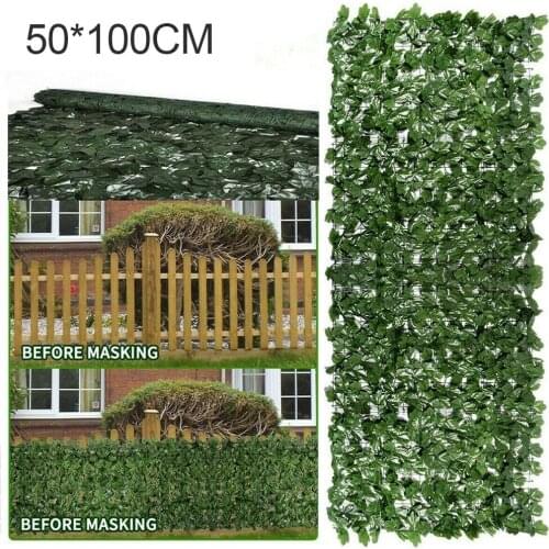 50x100cm Plant Wall Artificial Lawn Boxwood Hedge Garden yard Home Decor Simulation Grass Turf Rug Lawn Outdoor Flower wall